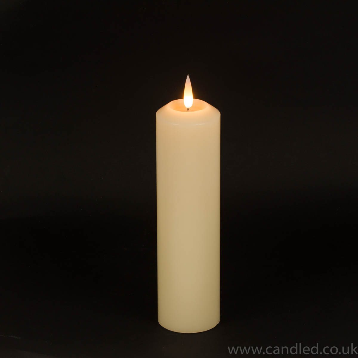 Pillar Candle LED 12" x (3" diameter) Candled